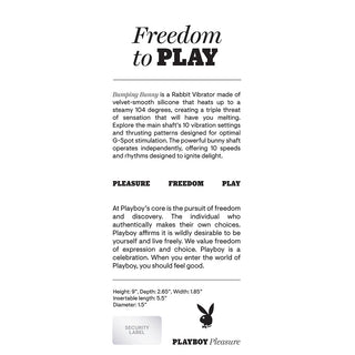 Playboy Bumping Bunny Rechargeable Thrusting Warming Silicone Dual Stimulation Vibrator Opal - Horny Stoner