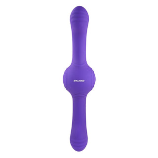 Evolved Our Gyro Vibe Rechargeable Dual Ended Gyrating Silicone Vibrator Purple - Horny Stoner