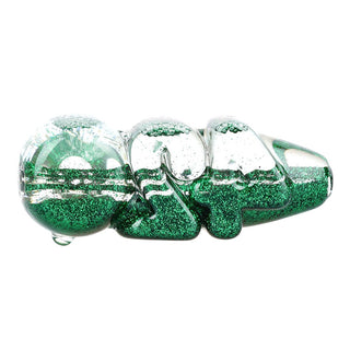 Glitter 420 Glycerin Glass Hand Pipe - 4.25" / 4ct - Horny Stoner