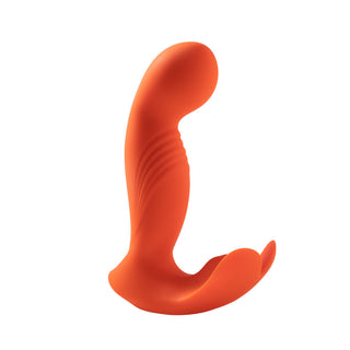 Honey Play Box Crave 3 G-spot Vibrator with Rotating Massage Head and Clit Tickler Orange - Horny Stoner