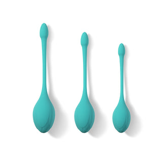 Honey Play Box Bluebell Floral Weighted Kegel Ball 3-Piece Set - Horny Stoner