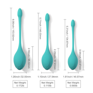 Honey Play Box Bluebell Floral Weighted Kegel Ball 3-Piece Set - Horny Stoner