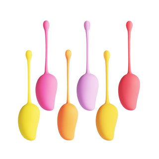 Honey Play Box Mango Tropical Weighted Kegel Ball 6-Piece Exercise Set Assorted Color - Horny Stoner