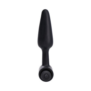 In A Bag Vibrating Butt Plug 4 in. Black - Horny Stoner