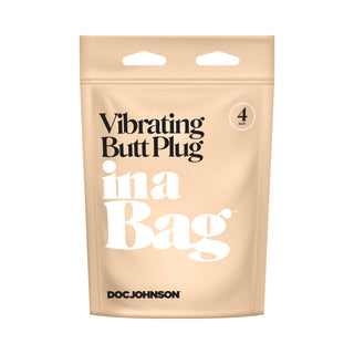 In A Bag Vibrating Butt Plug 4 in. Black - Horny Stoner