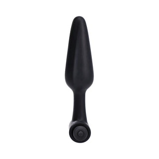 In A Bag Vibrating Butt Plug 5 in. Black - Horny Stoner