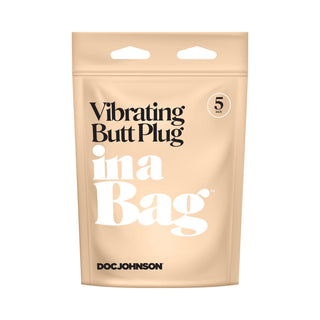 In A Bag Vibrating Butt Plug 5 in. Black - Horny Stoner
