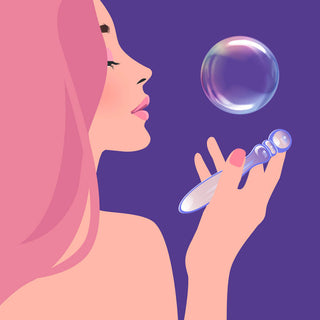 Biird Cecii Beaded Glass Dildo - Horny Stoner