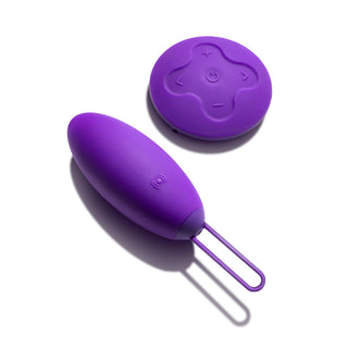 Wellness Imara Vibrating Egg with Remote Purple - Horny Stoner
