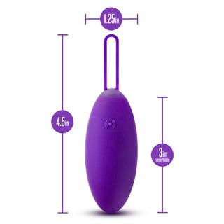 Wellness Imara Vibrating Egg with Remote Purple - Horny Stoner