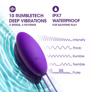 Wellness Imara Vibrating Egg with Remote Purple - Horny Stoner