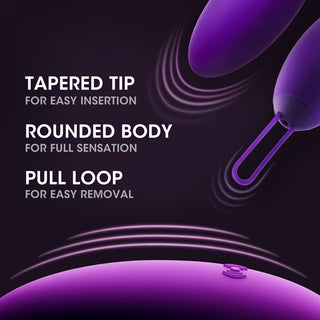 Wellness Imara Vibrating Egg with Remote Purple - Horny Stoner