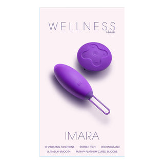 Wellness Imara Vibrating Egg with Remote Purple - Horny Stoner