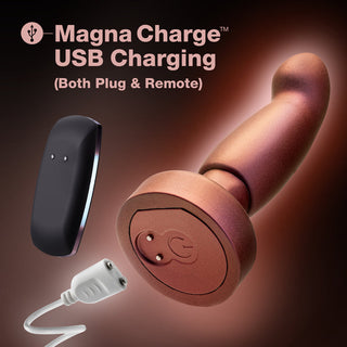 Anal Adventures Matrix Bionic Plug with Remote Cosmic Copper - Horny Stoner
