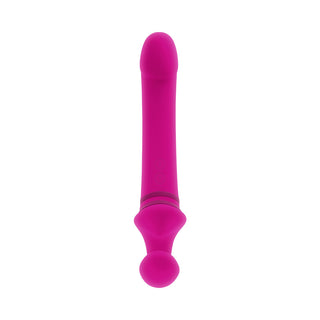 Gender X Sharing Is Caring Rechargeable Silicone Dual-Ended Vibrator Pink - Horny Stoner