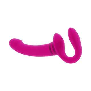Gender X Sharing Is Caring Rechargeable Silicone Dual-Ended Vibrator Pink - Horny Stoner