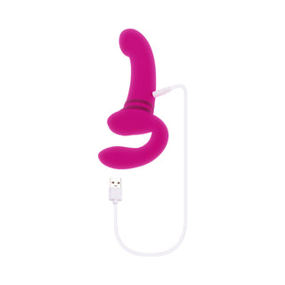 Gender X Sharing Is Caring Rechargeable Silicone Dual-Ended Vibrator Pink - Horny Stoner