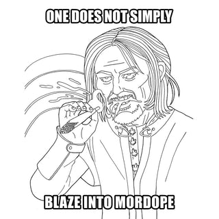 The Lord of the Smoke Rings Coloring Book - Horny Stoner