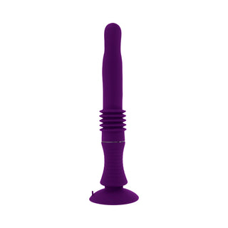 Playboy Hoppy Ending Rechargeable Silicone Thrusting Rabbit Vibrator Acai - Horny Stoner