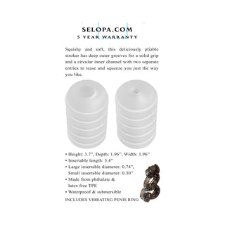 Selopa Ring Me Up Stroker TPE Clear - Horny Stoner