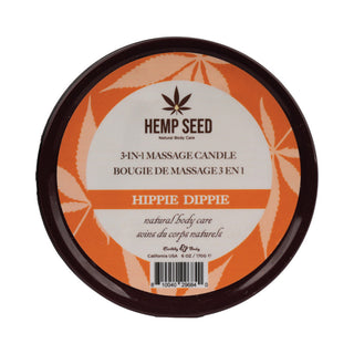 Earthly Body Hemp Seed 3-in-1 Massage Candle Hippie Dippie 6 oz. - Horny Stoner