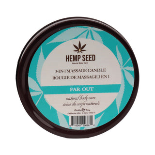 Earthly Body Hemp Seed 3-in-1 Massage Candle Far Out 6 oz. - Horny Stoner