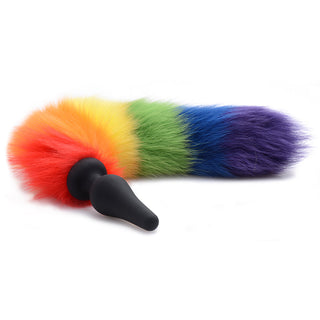 Tailz Rainbow Tail Silicone Butt Plug - Horny Stoner