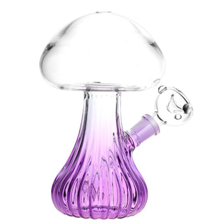 Pluming Mushroom Glass Water Pipe - 7" / 14mm F / Colors Vary - Horny Stoner