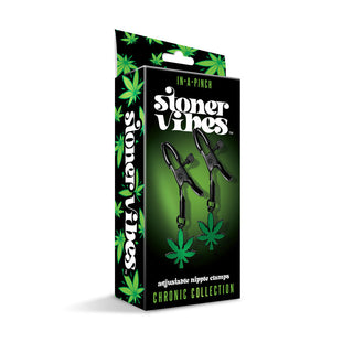 Stoner Vibes Chronic Collection Adjustable Nipple Clamps - Horny Stoner