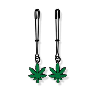 Stoner Vibes Chronic Collection Adjustable Tweezer Nipple Clamps - Horny Stoner