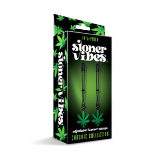 Stoner Vibes Chronic Collection Adjustable Tweezer Nipple Clamps - Horny Stoner