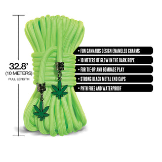 Stoner Vibes Chronic Collection Glow in the Dark Rope 32 ' - Horny Stoner