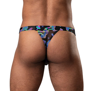 Male Power Hazy Dayz Micro Thong Mushrooms Print - Horny Stoner