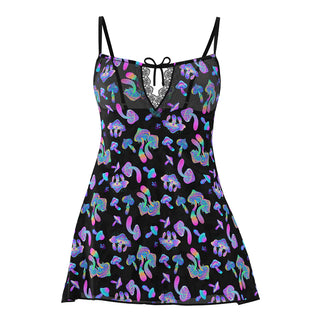 Magic Silk Hazy Dayz Dress & G-String Set Mushroom - Horny Stoner