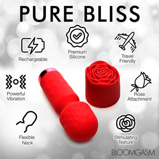 Bloomgasm Pleasure Rose-Petite Mini Silicone Rose Wand - Horny Stoner