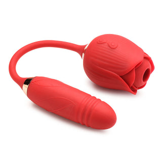 Bloomgasm Romping Rose 10X Suction Rose & Thrusting Vibrator - Horny Stoner
