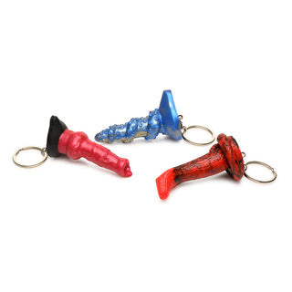 Creature Cocks Hell-Hound, Lord Kraken & King Cobra Silicone Keychain Set - Horny Stoner