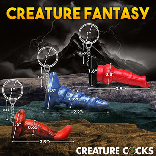 Creature Cocks Hell-Hound, Lord Kraken & King Cobra Silicone Keychain Set - Horny Stoner