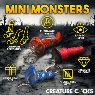 Creature Cocks Hell-Hound, Lord Kraken & King Cobra Silicone Keychain Set - Horny Stoner
