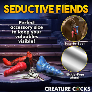 Creature Cocks Hell-Hound, Lord Kraken & King Cobra Silicone Keychain Set - Horny Stoner