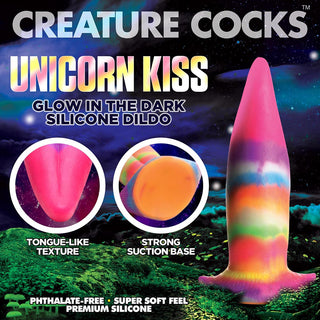 Creature Cocks Unicorn Tongue Glow-in-the-Dark Silicone Dildo - Horny Stoner