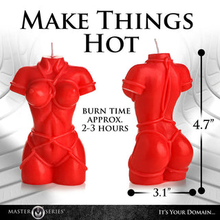 Master Series Bound Goddess Drip Candle Red - Horny Stoner