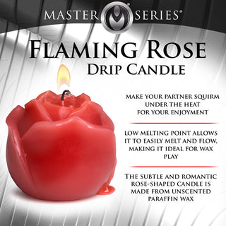 Master Series Flaming Rose Drip Candle - Horny Stoner