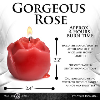 Master Series Flaming Rose Drip Candle - Horny Stoner