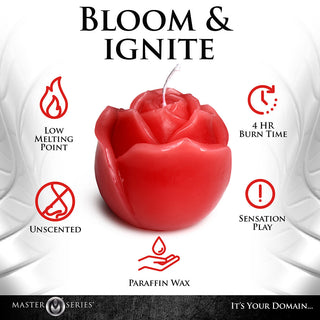Master Series Flaming Rose Drip Candle - Horny Stoner