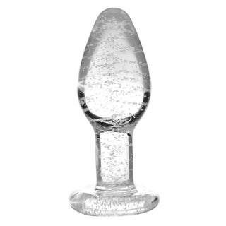 Booty Sparks Glow-in-the-Dark Glass Anal Plug S - Horny Stoner
