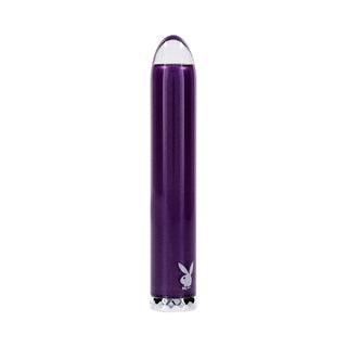 Playboy Amethyst Rechargeble Vibrating Glass Vibe Purple - Horny Stoner
