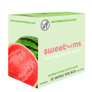 Sweetums Intimate Wipes Watermelon Flavor 10-Pack - Horny Stoner