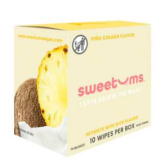 Sweetums Intimate Wipes Pina Colada Flavor 10-Pack - Horny Stoner