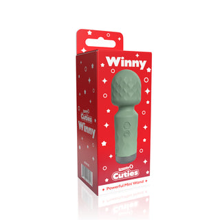 Screaming O Cuties Winny Vibrating Mini Wand Sage Green - Horny Stoner